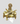 Seated Saraswati Devi 6-Inch Brass Idol
