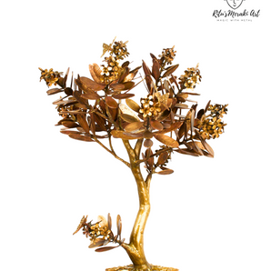 Brass Flower Tree with Butterflies - 23 Inch