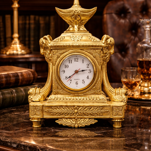 Regal Heritage Vintage Brass Mantel Clock