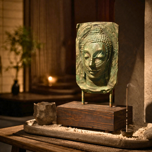 Serene Buddha Contemplation Spiritual Brass Sculpture Meditative Art