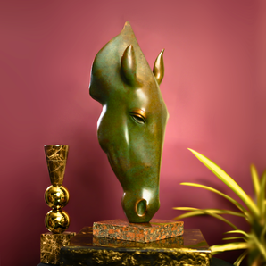 Sculpted Brass Horse Head