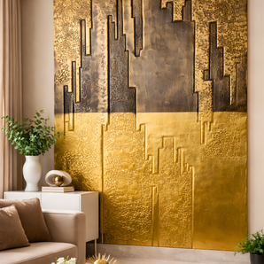 Brass Texture Architectural Metal Wall Installation Panel