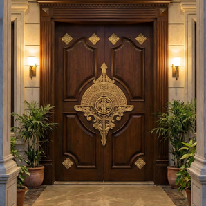 Regalia Brass Door Medallion Set | Grand Entrance Decorative Hardware Ensemble