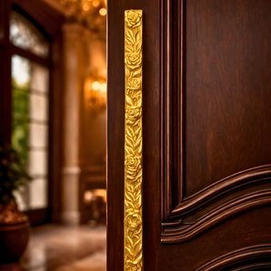 Florencia Rosevine Designer Brass Door Pull Handle
