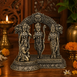 Ram Darbar Divine Family Brass Idol Ensemble
