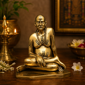 Akkalkot Swami Samarth Brass Idol | Divine Guru Blessing Sculpture