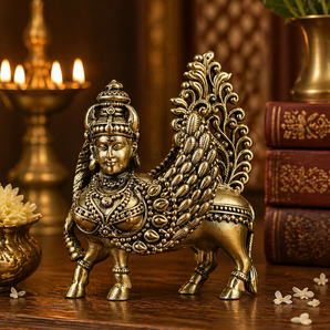 Divya Kamdhenu Winged Sacred Brass Idol