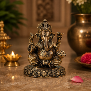Siddhivinayak Superfine Brass Ganesha Idol Sculpture