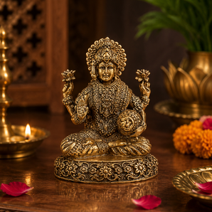 Shree Padma Superfine Brass Lakshmi Idol Sculpture