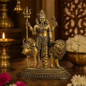Ardhanarishvara Shiva Shakti Unity Brass Idol