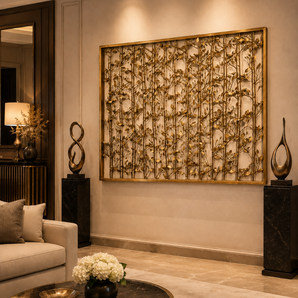 Vrindara Luxury Metal Wall Panel | Nature Inspired Art