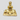 Divinely Seated Hanuman 4-Inch Brass Idol

