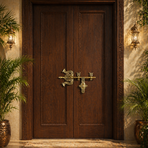 Mani Chitra Temple-Inspired Heritage Brass Door Lock