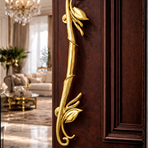 Divya Stambh Temple-Inspired Brass Door Handle