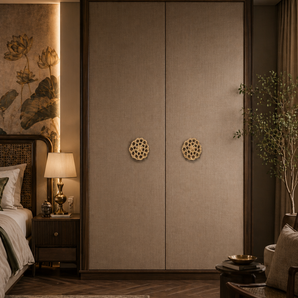 Hexa Hive Brass Geometric Honeycomb Door Handle Set