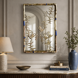 Aurelian Architectural Gold Window Mirror