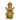 Goddess Lakshmi Lotus-Seated Antique Brass Idol