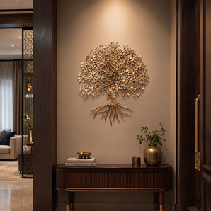 Suvarna Jeevan Vriksha Wall Art | Tree of Life Brass Heritage Décor