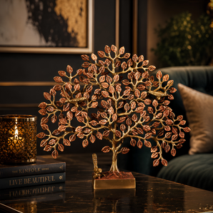 Pakshi Vriksha Brass Wall Accent | Tree of Life with Birds Sculpture