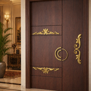 Custom Brass Door Embellishment & Handle Collection | Bespoke Luxury Entrance Design