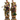 Vrindavan Raas Golden Stonework Radha Krishna Brass Idol